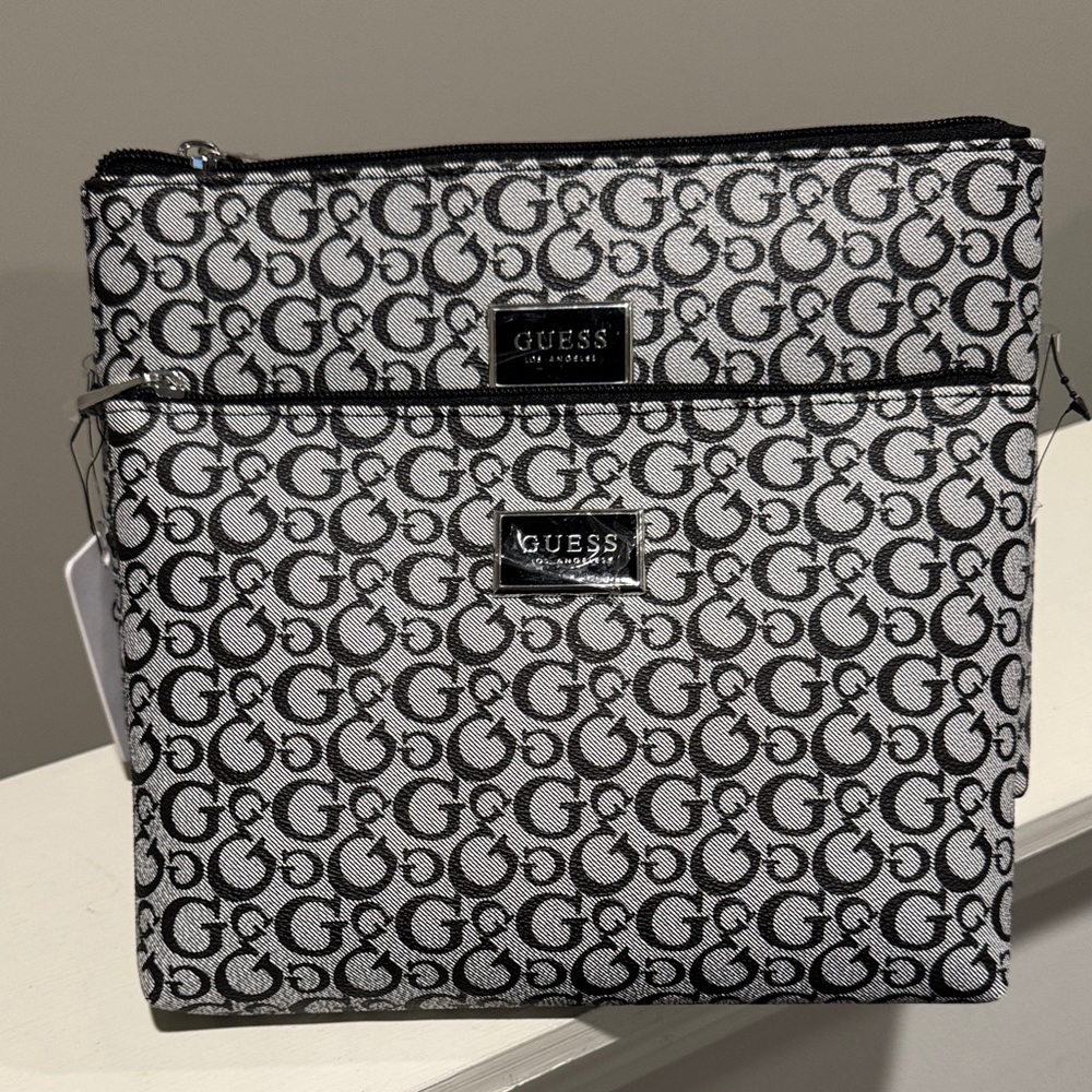 Guess Monochrome Logo Crossbody Bag